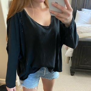 Urban outfitters black long sleeve top